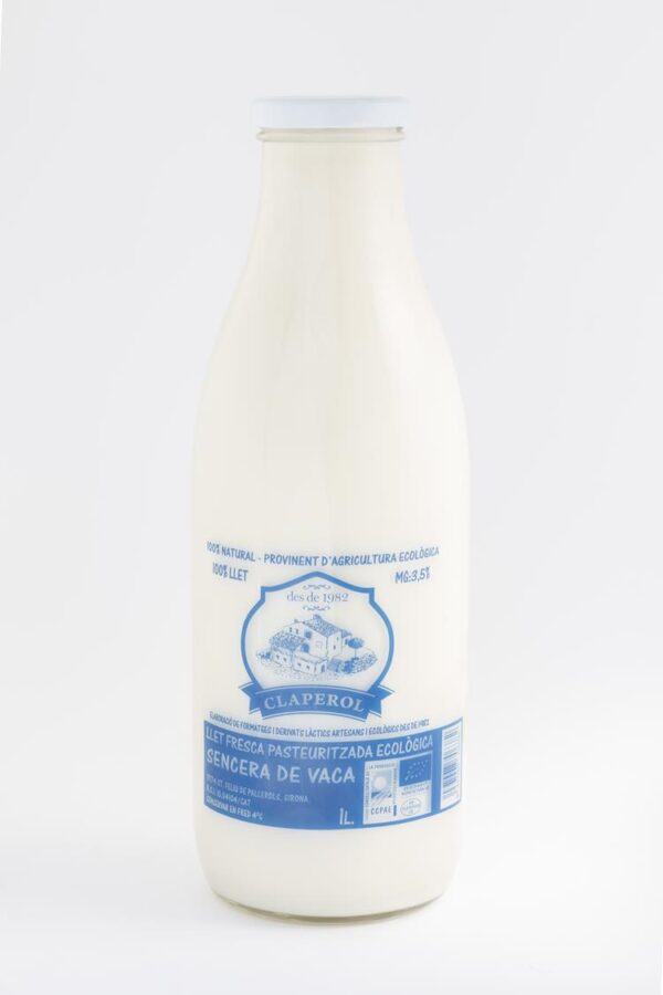 LLET fresca de vaca- 1L ampolla de vidre